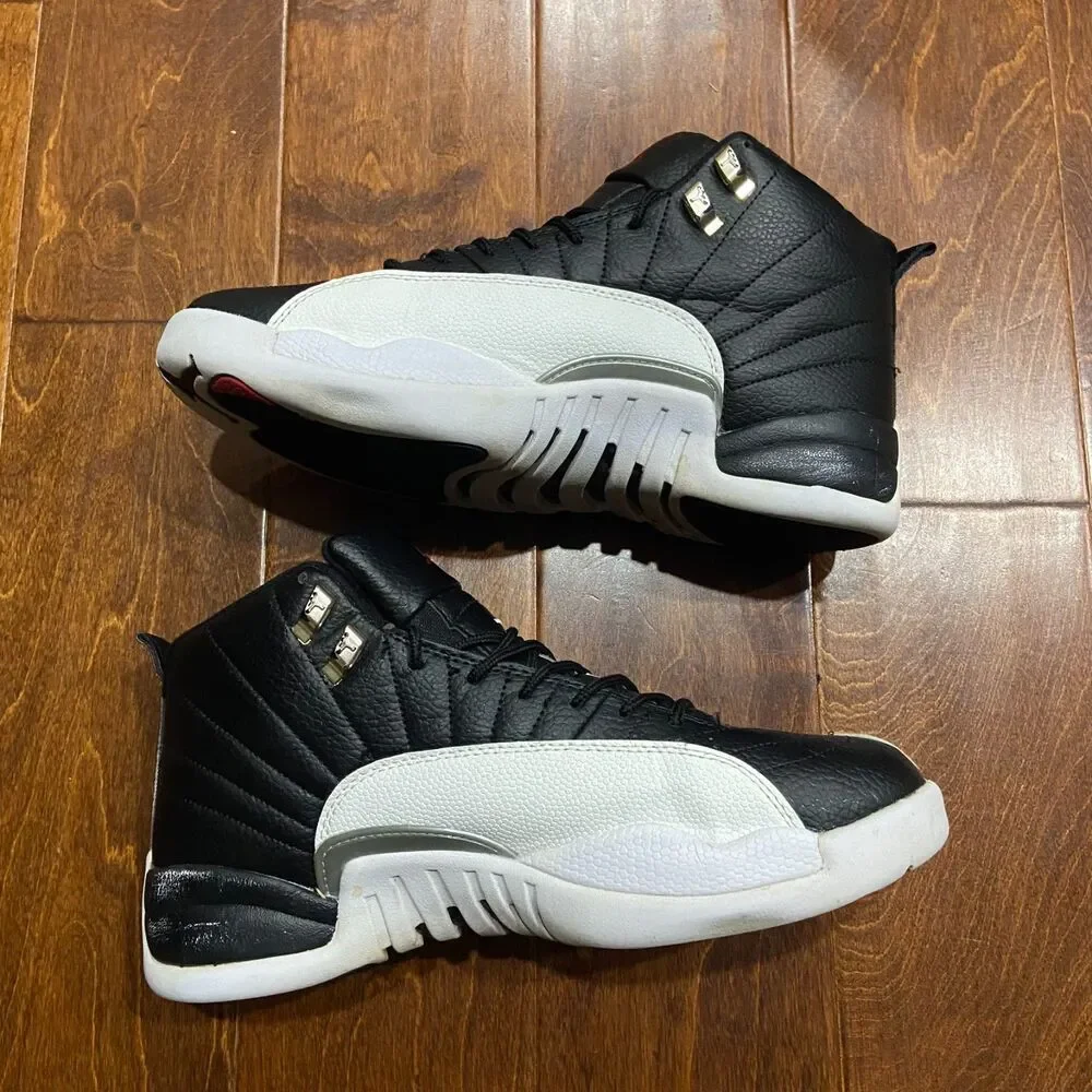 Jordan 12 Retro Playoffs 2019 Black White Sneakers CT8013-006 Men's Size 11